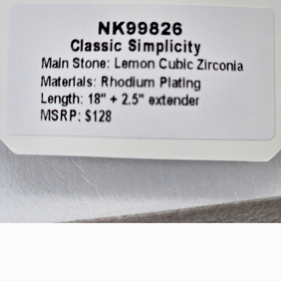 Elegant Silver and Yellow Necklace by BP - Picture 2 of 2